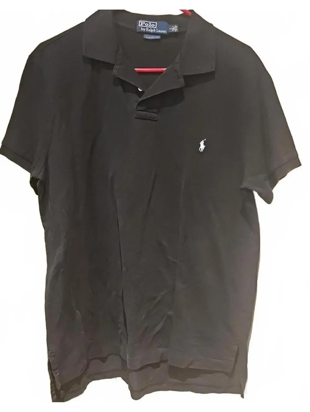 Polo Ralph Lauren Men’s Custom Fit Large Polo Shirt Black With White Horse
